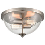 Astoria Ceiling Light - Brushed Nickel / Clear