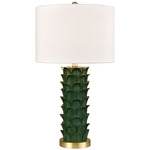 Beckwith Table Lamp - Dark Green / White