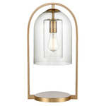 Bell Jar Table Lamp - Aged Brass / Clear