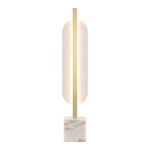 Blade Table Lamp - Champagne Gold / White