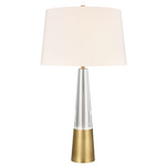 Bodil Table Lamp - Brass/ Clear / White Linen