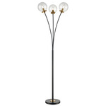 Boudreaux Floor Lamp - Matte Black / Clear