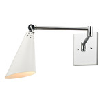 Luca Adjustable Wall Light - Polished Chrome / Matte White