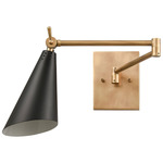 Calder Adjustable Wall Light - Natural Brass / Matte Black