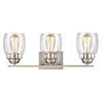 Calistoga Bathroom Vanity Light - Brushed Nickel / Clear Seeded