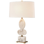 Calmness Table Lamp - Gold / White / White Linen