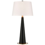 Case In Point Table Lamp - Aged Brass / Black / White
