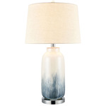 Cason Bay Table Lamp - Blue / Natural Linen
