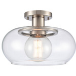 Clement Ceiling Light - Antique Nickel / Clear