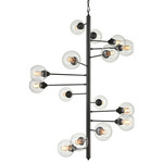 Composition Chandelier - Oil Rubbed Bronze / Clear