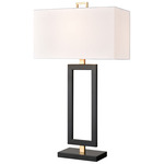 Composure Table Lamp - Aged Brass / Black / White