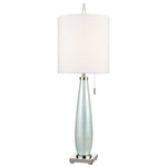 Confection Table Lamp - Polished Nickel / White Linen