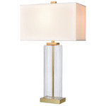 Edenvale Table Lamp - Brass/ Clear / White