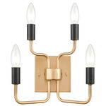 Epping Avenue Wall Sconce - Aged Brass / Black