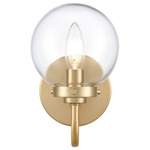 Fairbanks Wall Light - Brushed Gold / Clear