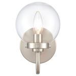Fairbanks Wall Light - Brushed Nickel / Clear