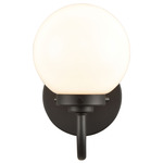 Fairbanks Wall Light - Matte Black / Opal