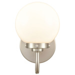 Fairbanks Wall Light - Brushed Nickel / Opal