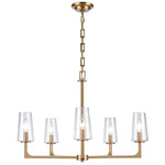 Fitzroy Chandelier - Lacquered Brass / Clear
