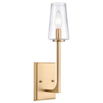 Fitzroy Wall Light - Lacquered Brass / Clear