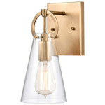 Gabby Wall Sconce - Natural Brass / Clear