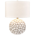 Gloria Table Lamp - White / White