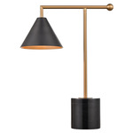 Halton Table Lamp - Satin Brass / Black / Black / Gold