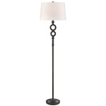 Hammered Home Floor Lamp - Bronze / White