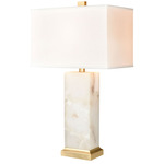 Helain Table Lamp - Alabaster / White