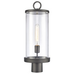 Hopkins Outdoor Post Light - Charcoal Black / Clear