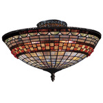 Jewelstone Ceiling Light - Classic Bronze / Multicolor