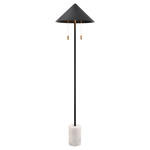 Jordana Floor Lamp - Black / White / Black