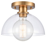 Julian Ceiling Light - Brushed Gold / Clear