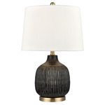 Kincaid Table Lamp - Brass / Black / White