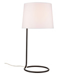 Loophole Table Lamp - Oiled Bronze / White Linen