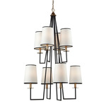 Nico Chandelier - Oil Rubbed Bronze / Brushed Brass / Off White