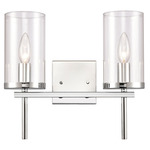 Oakland Bathroom Vanity Light - Chrome / Clear