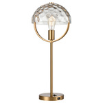 Parsons Avenue Desk Lamp - Aged Brass / Clear