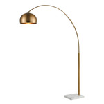 Solar Flair Floor Lamp - Aged Brass / White / Gold