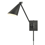 Whitmire Swing Arm Plug-In Wall Sconce - Matte Black