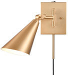 Whitmire Plug-In Wall Sconce - Brushed Gold