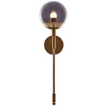 Boba Wall Sconce - Winter Brass / Smoke Glass