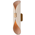 Cape Wall Sconce - Satin Brass / White