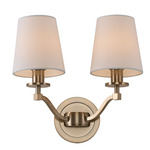 Curva Wall Sconce - Brushed Champagne Gold / Off White