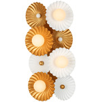 Damask Wall Sconce - Vintage Brass / Matte White / Matte White