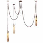 Flint Multi Light Pendant - Winter Brass / Alabaster