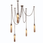 Flint Multi Light Pendant - Winter Brass / Alabaster