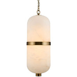 Volterra Pendant - Winter Brass / Alabaster