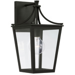 Adair Outdoor Wall Lantern - Black / Clear