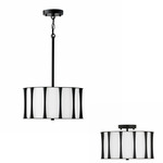 Bodie Dual Mount Pendant - Matte Black / White